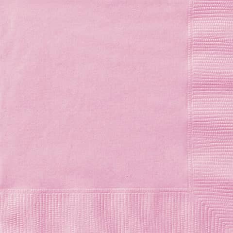 Baby Pink Square Paper Napkins 33cm (20 Pack)