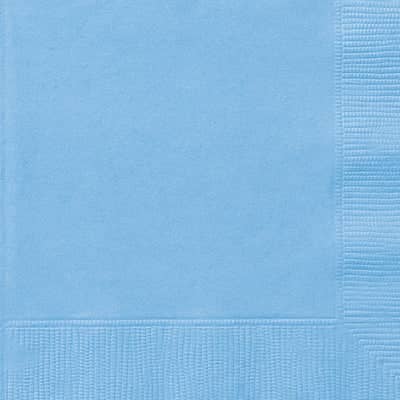 Baby Blue Square Paper Napkins 33cm (20 Pack)