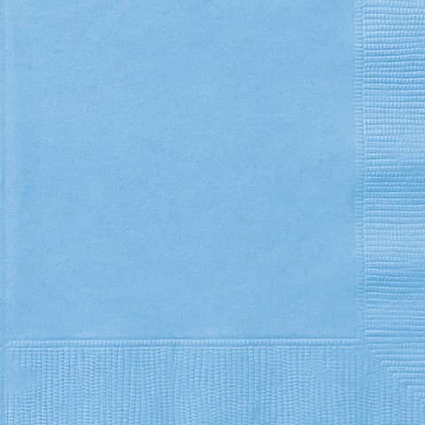 Baby Blue Square Paper Napkins 33cm (20 Pack)