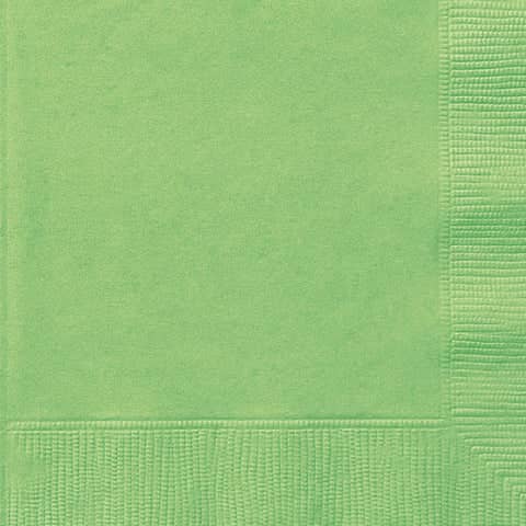 Lime Green Square Paper Napkins 33cm (20 Pack)