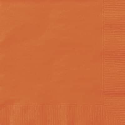 Orange Square Paper Napkins 33cm (20 Pack)