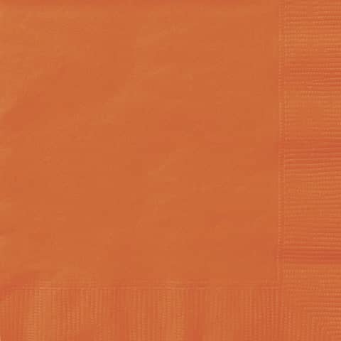 Orange Square Paper Napkins 33cm (20 Pack)