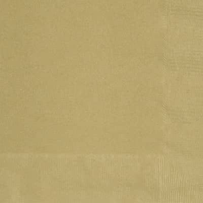 Gold Square Paper Napkins 33cm (20 Pack)