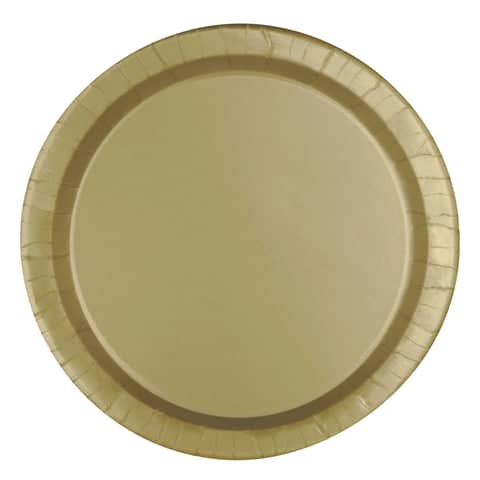 Gold Paper Plates 23cm (8 Pack)