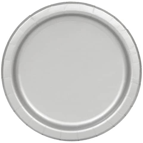 Silver Paper Plates 23cm (8 Pack)