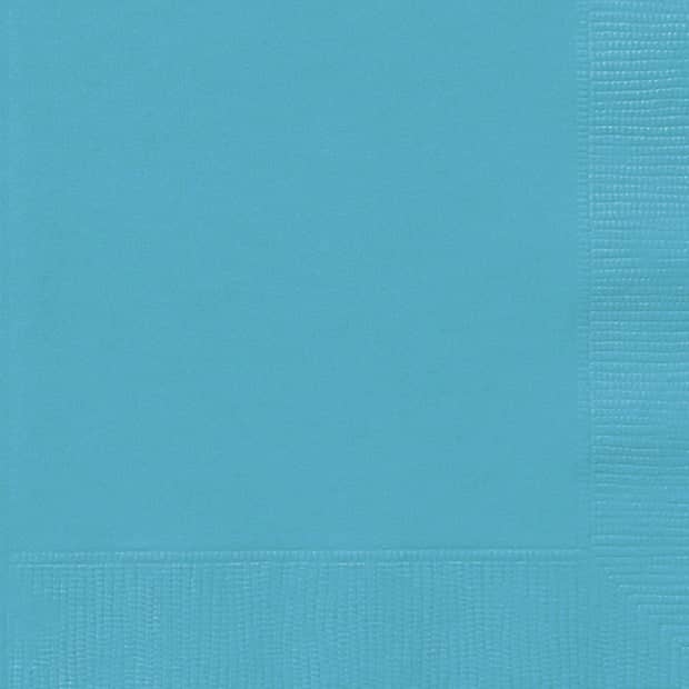 Teal Square Paper Napkins 33cm (20 Pack)