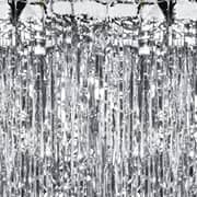 Silver Foil Party Curtain (2.5m)