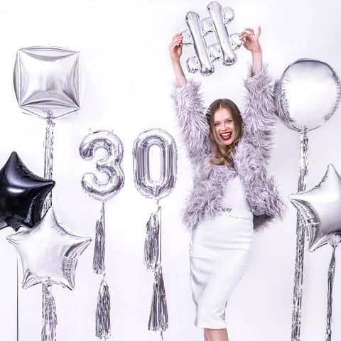 Silver Foil Party Curtain (2.5m)