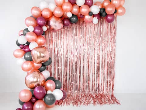 Rose Gold Foil Party Curtain (2.5m)