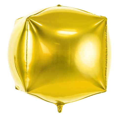 Gold Foil Balloon Square Cubic 14"