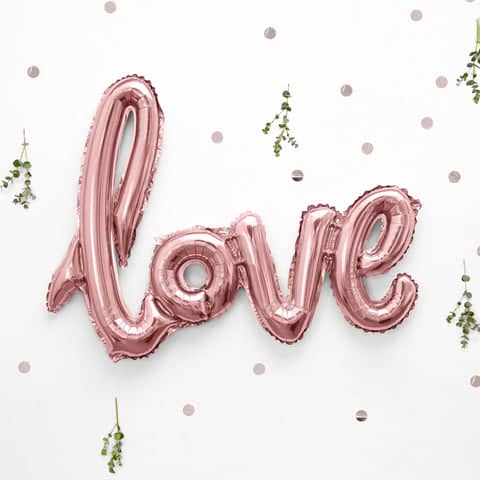 Love Rose Gold Foil Balloon