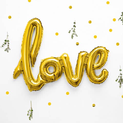 Love Gold Foil Balloon