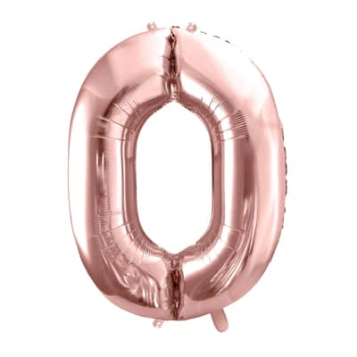 Rose Gold Foil Number 0 Balloon 34"