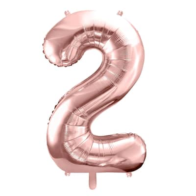 Rose Gold Foil Number 2 Balloon 34"