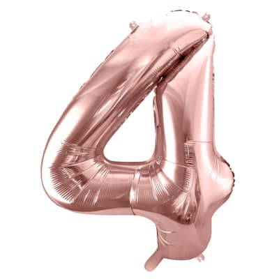 Rose Gold Foil Number 4 Balloon 34"