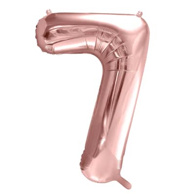 Rose Gold Foil Number 7 Balloon 34"