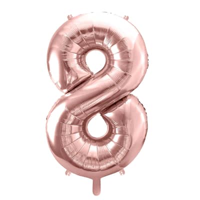 Rose Gold Foil Number 8 Balloon 34"