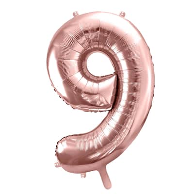 Rose Gold Foil Number 9 Balloon 34"