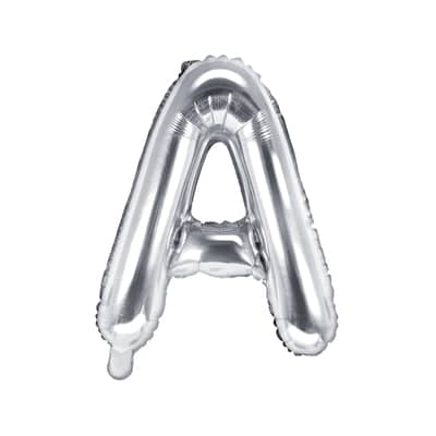 Silver Foil Letter A Balloon 14"