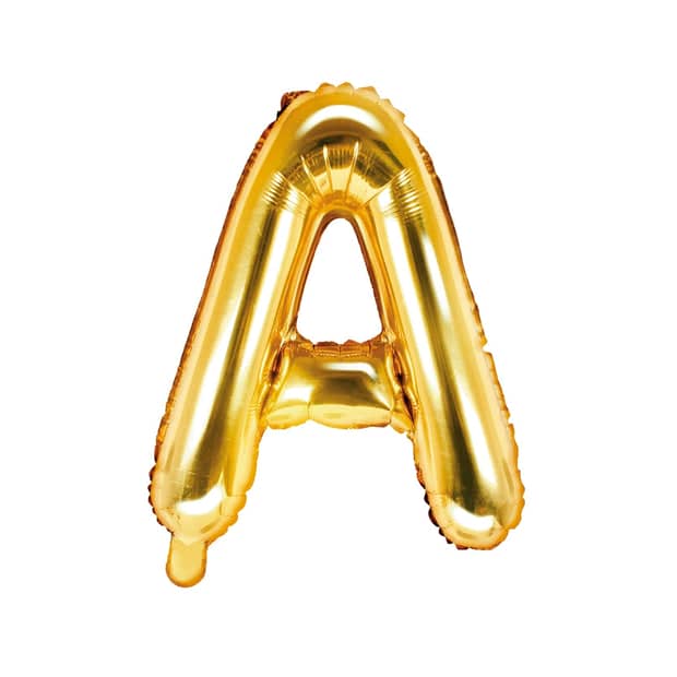 Gold Foil Letter A Balloon 14"