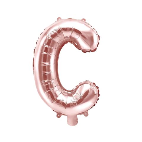 Rose Gold Foil Letter C Balloon 14"