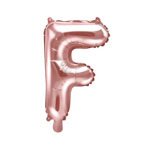 Rose Gold Foil Letter F Balloon 14"