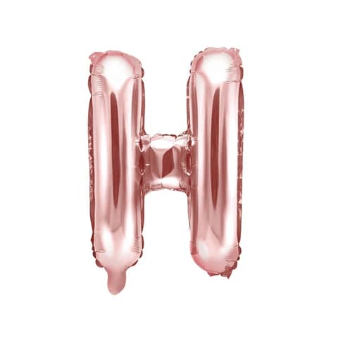 Rose Gold Foil Letter H Balloon 14"