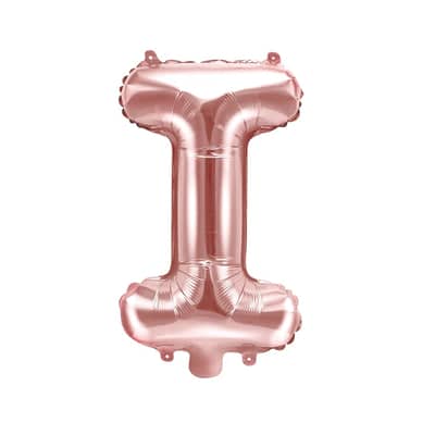 Rose Gold Foil Letter I Balloon 14"