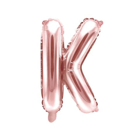 Rose Gold Foil Letter K Balloon 14"