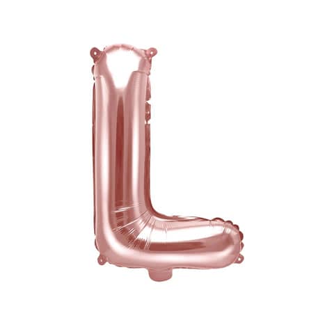 Rose Gold Foil Letter L Balloon 14"