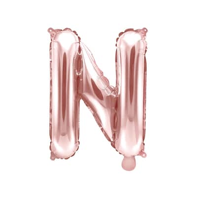 Rose Gold Foil Letter N Balloon 14"