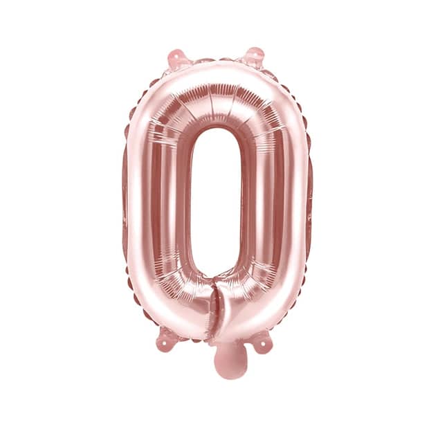 Rose Gold Foil Letter O Balloon 14"