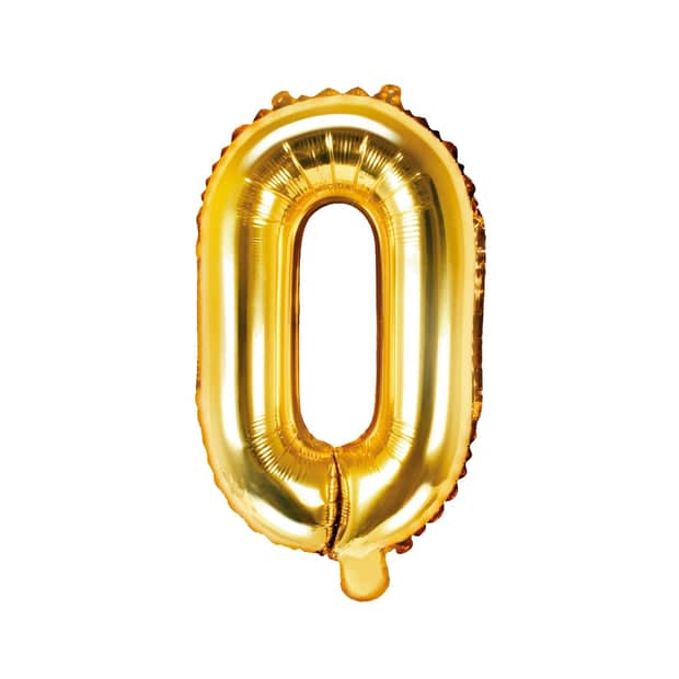 Gold Foil Letter O Balloon 14"