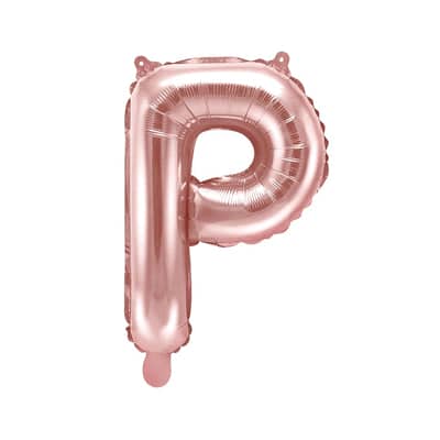 Rose Gold Foil Letter P Balloon 14"