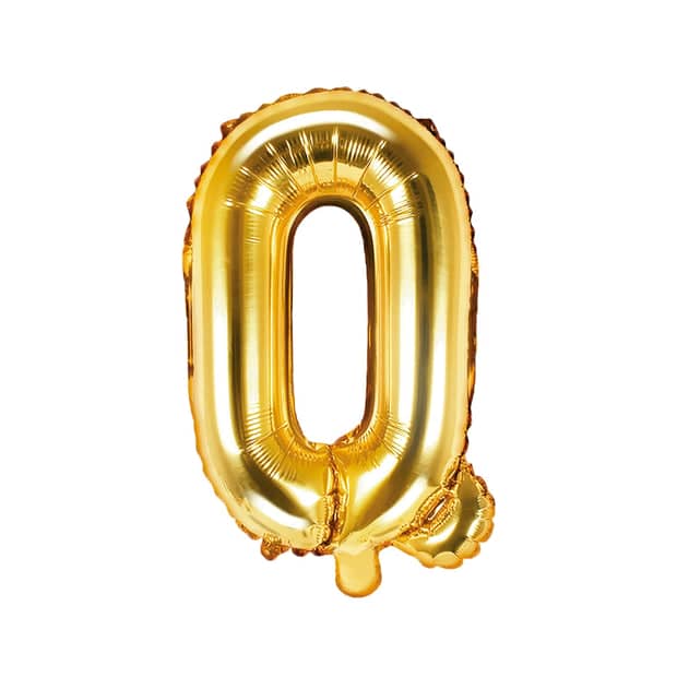 Gold Foil Letter Q Balloon 14"