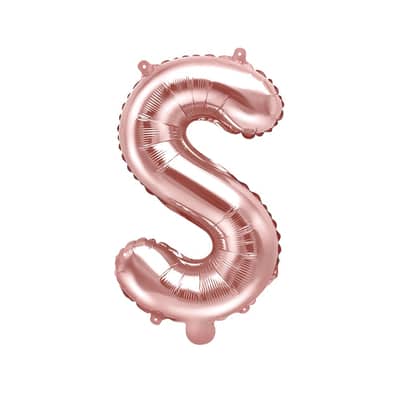 Rose Gold Foil Letter S Balloon 14"