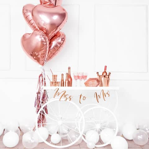 Rose Gold Foil Heart Balloon 18"