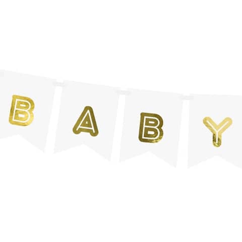 Blue & Gold Baby Boy Banner