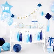 Blue & Gold Baby Boy Banner