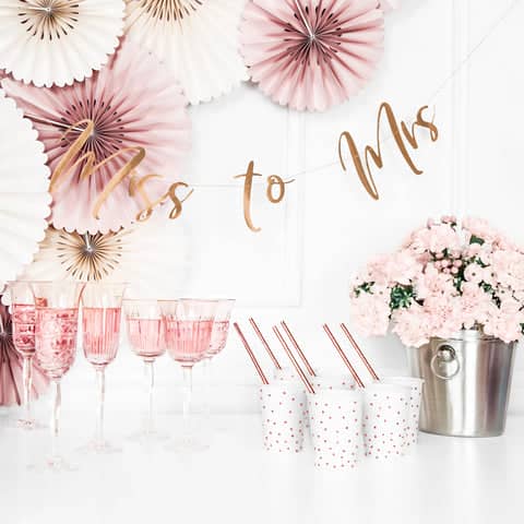 Rose Gold Miss to Mrs Banner 30"