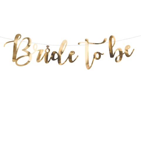 Gold Bride To Be Banner