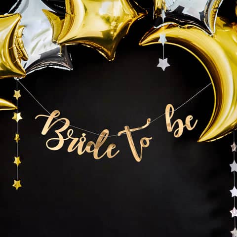 Gold Bride To Be Banner