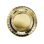 Metallic Gold Paper Plates 18cm (6 Pack)