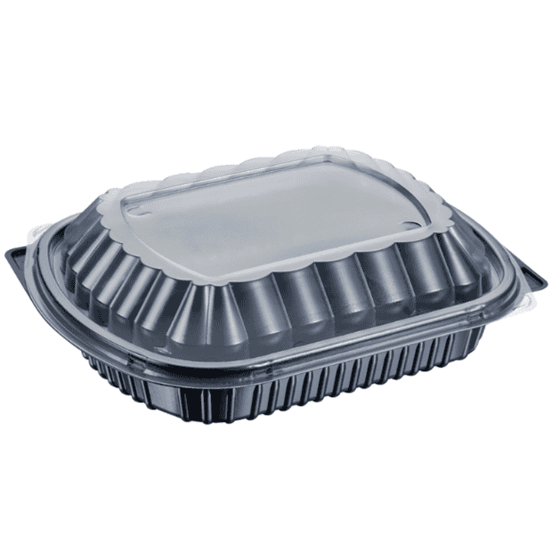 Black Microwavable Food Containers & Lids (1, 2 & 3 Compartment)