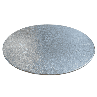 Round Single Thick Cake Board Card Silver - All Sizes