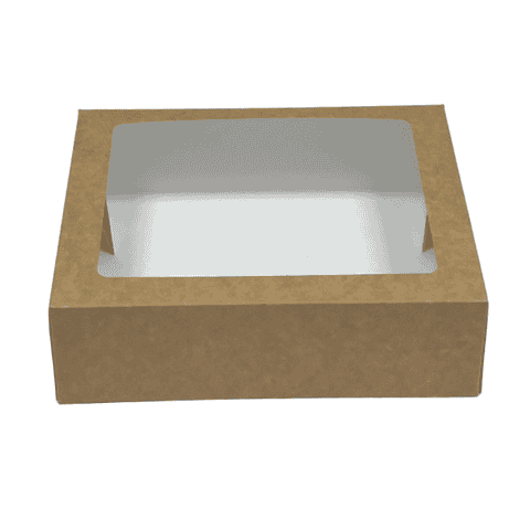 Kraft Tray Bake Box With Window - 2 Sizes Available