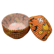 500 Pack - Orange Cupcake Muffin Baking Cases Halloween