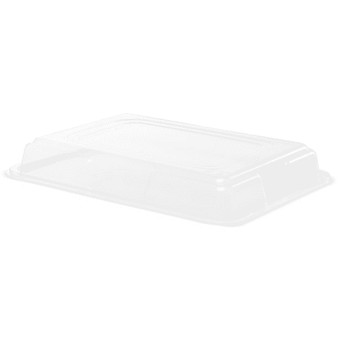 Black Serving Platters With Clear Lids - 4 Sizes Available