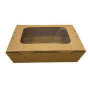 Kraft Brown Boxes With Window (Pack of 10) - 3 Sizes Available