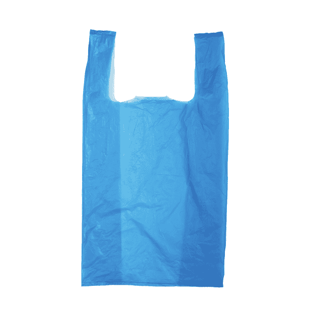 Blue Plastic Carrier Bags - 11x17x21"